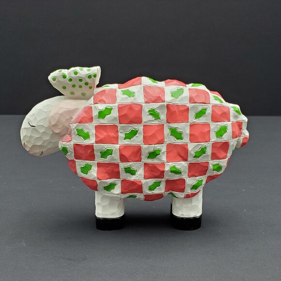 Resin Sheep Figurines in Holiday Sweaters Christmas Sheep Figures Statues Decor - Picture 5 of 6